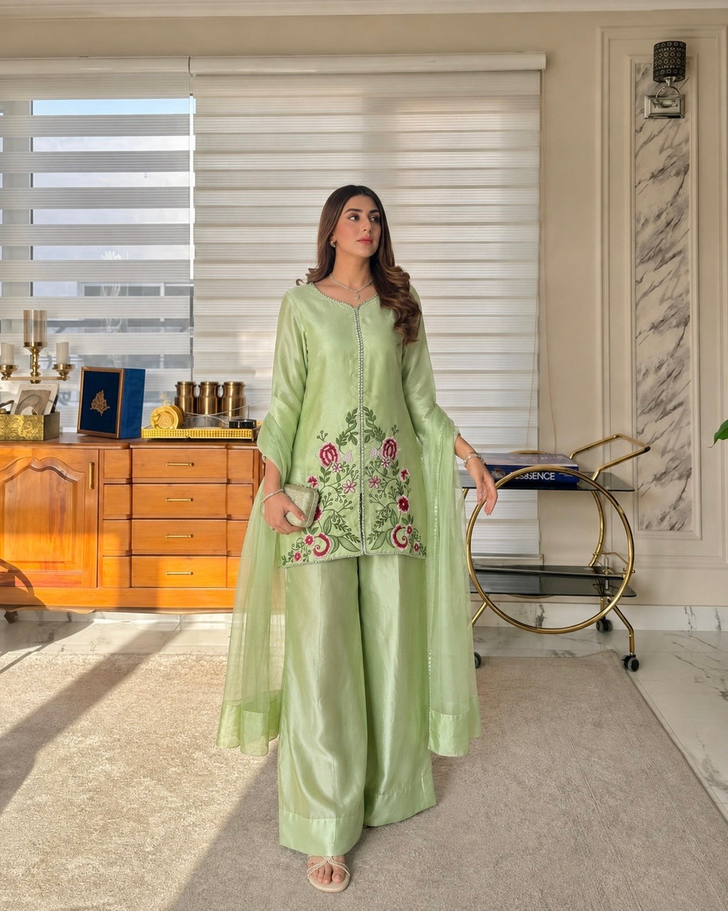 Sage Flora 3-piece suit | Ready To Dispatch