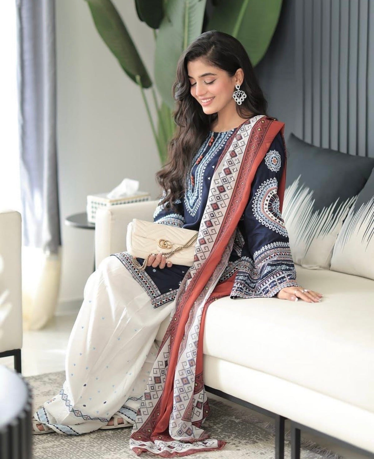Embroidered Lawn Farshi Shalwar Suit | READY TO DISPATCH