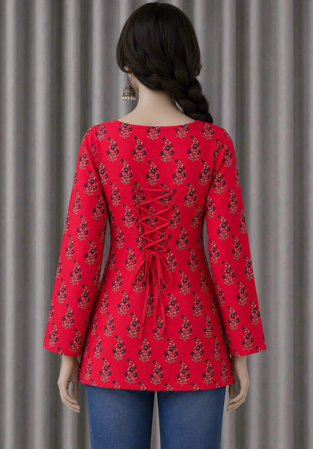 Ruby Bloom Printed Viscose Winter Kurti