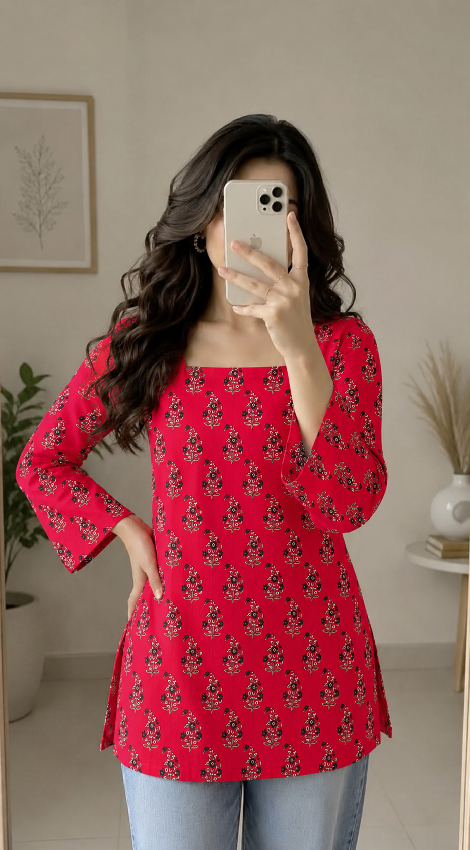 Ruby Bloom Printed Viscose Winter Kurti