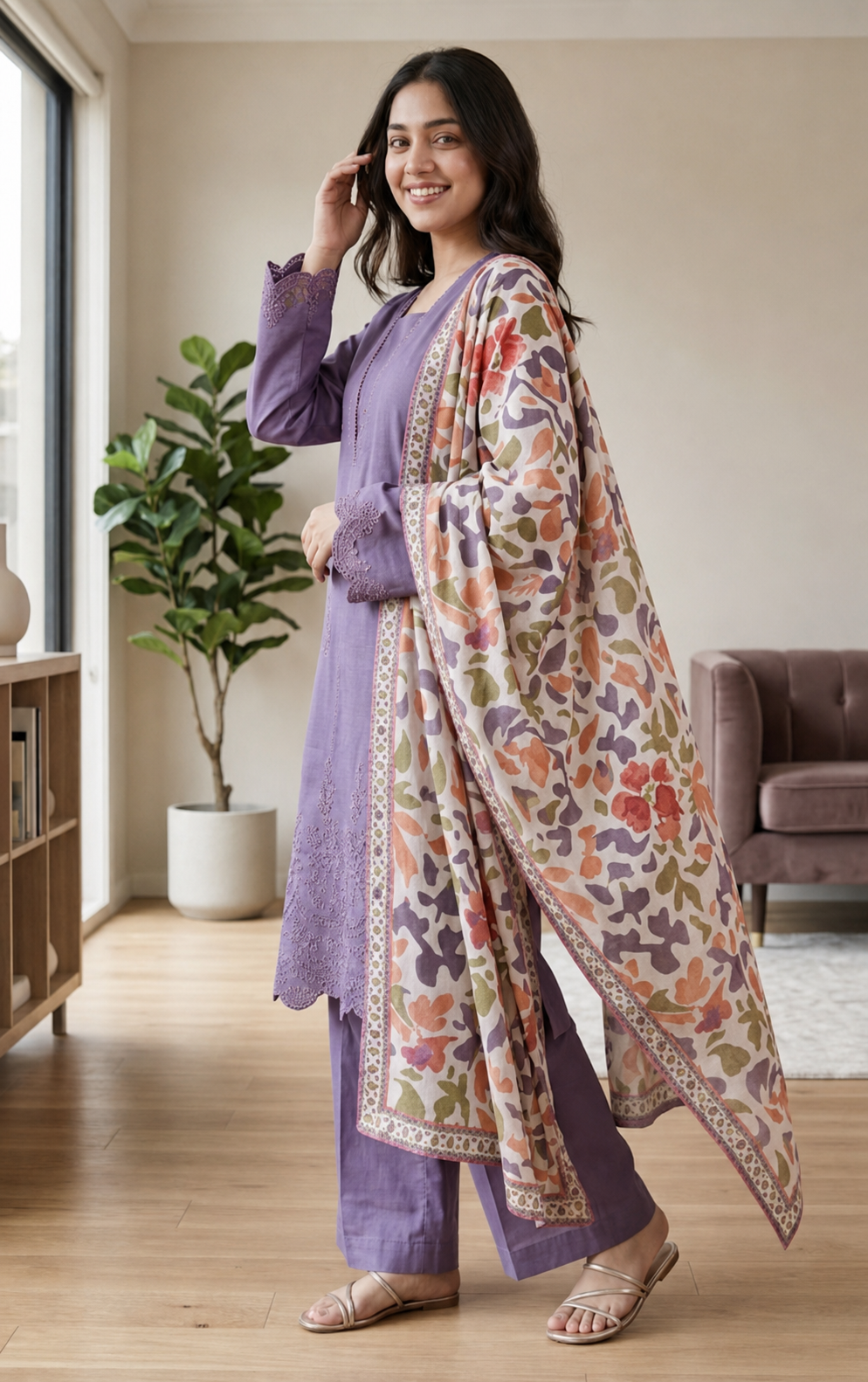 Embroidered Lawn Suit
