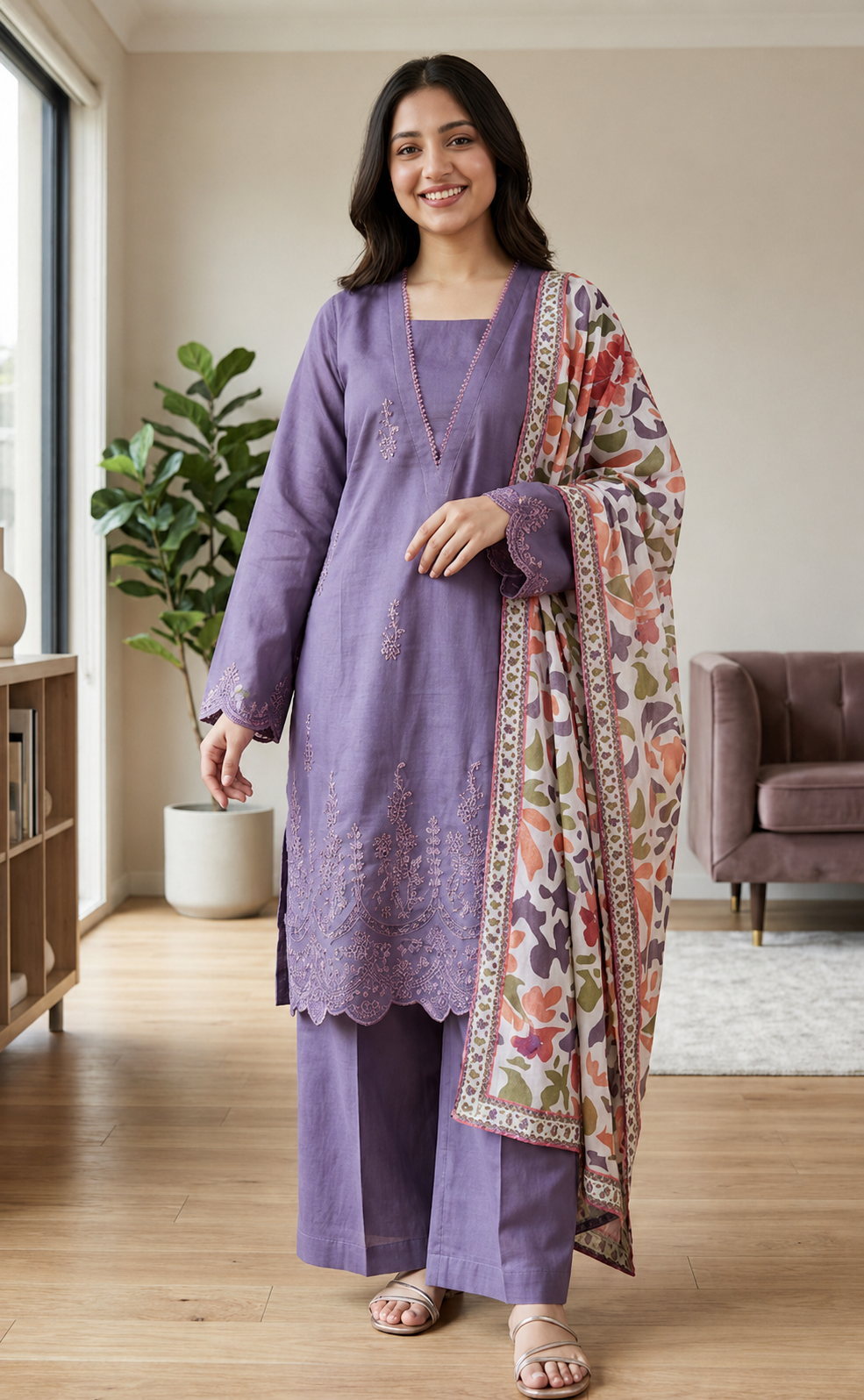 Embroidered Lawn Suit