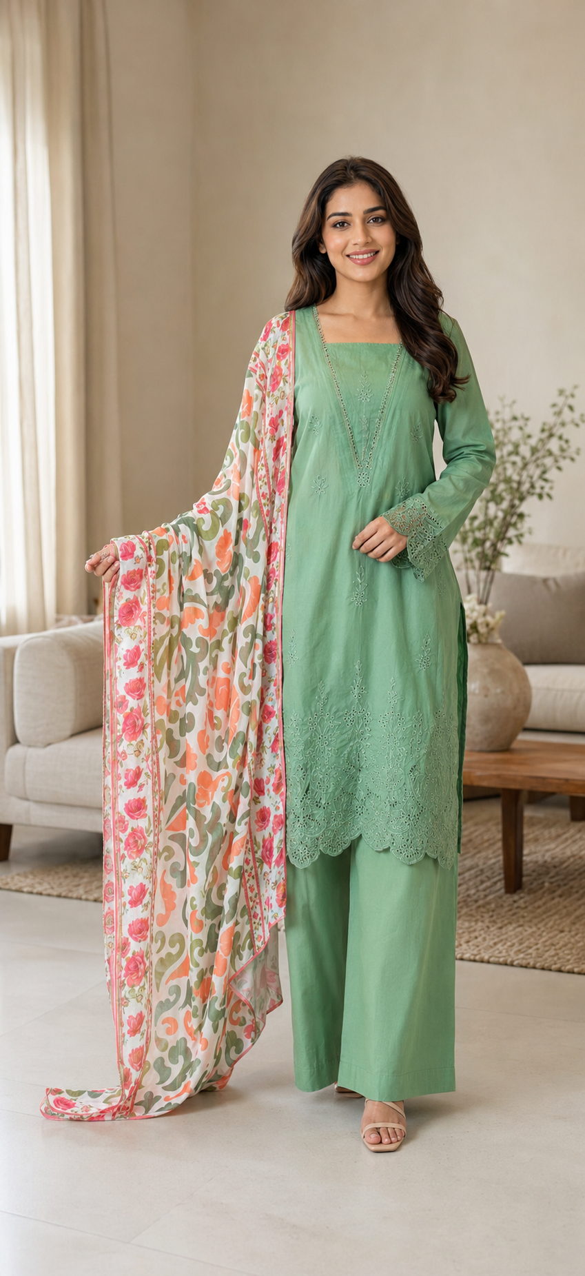 Embroidered Lawn Suit