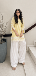 Lemon Blossom Farshi Co-ord Set
