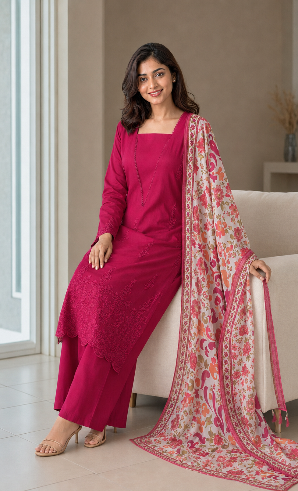 Embroidered Lawn Suit