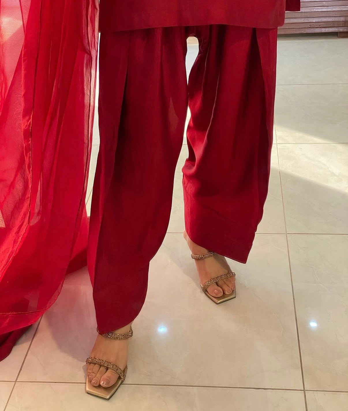 Ruby Red farshi shalwar suit| READY TO DISPATCH