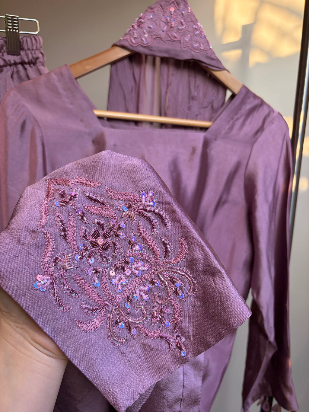 Royal Lavender Farshi Shalwar Suit