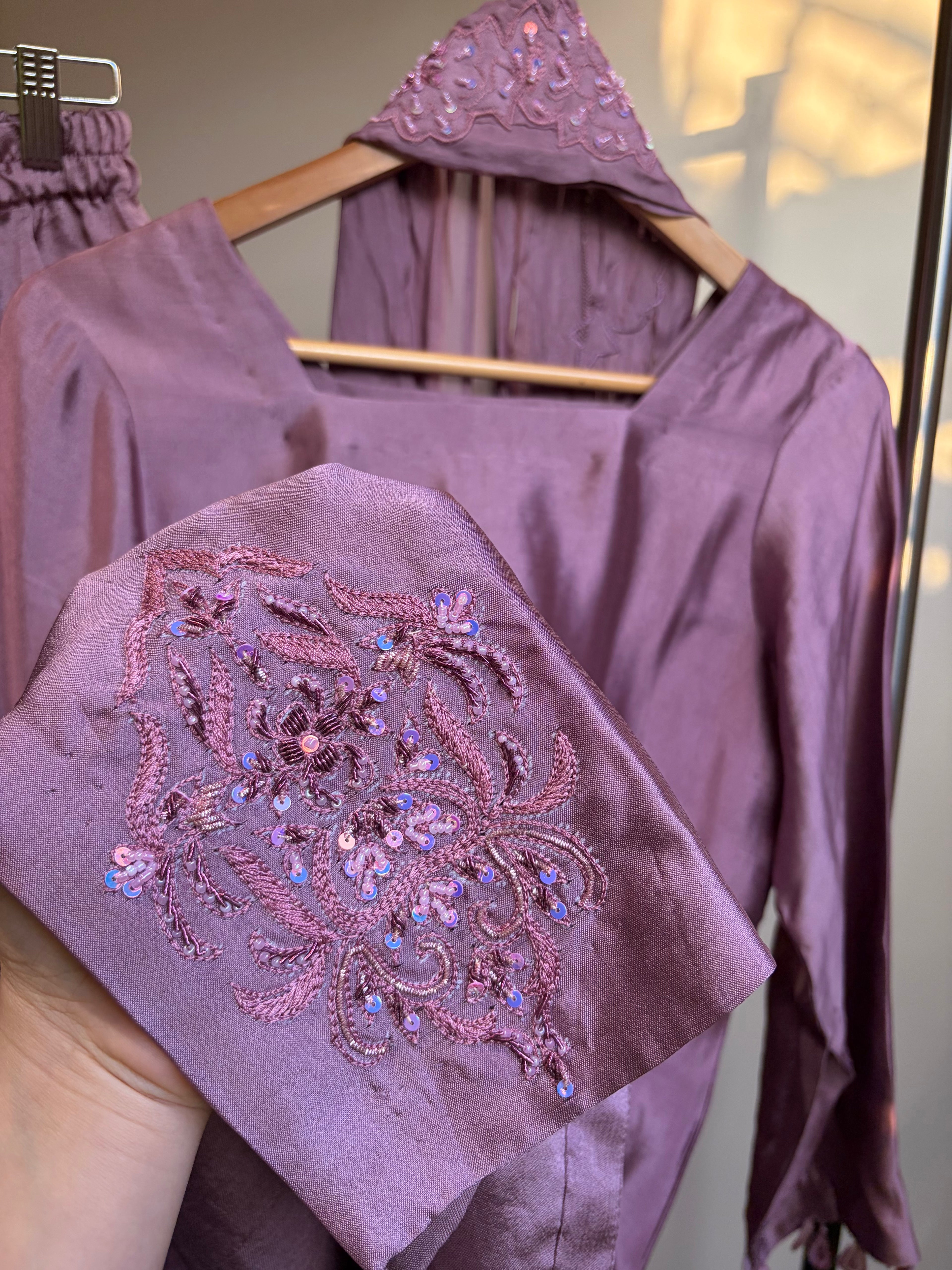 Royal Lavender Farshi Shalwar Suit