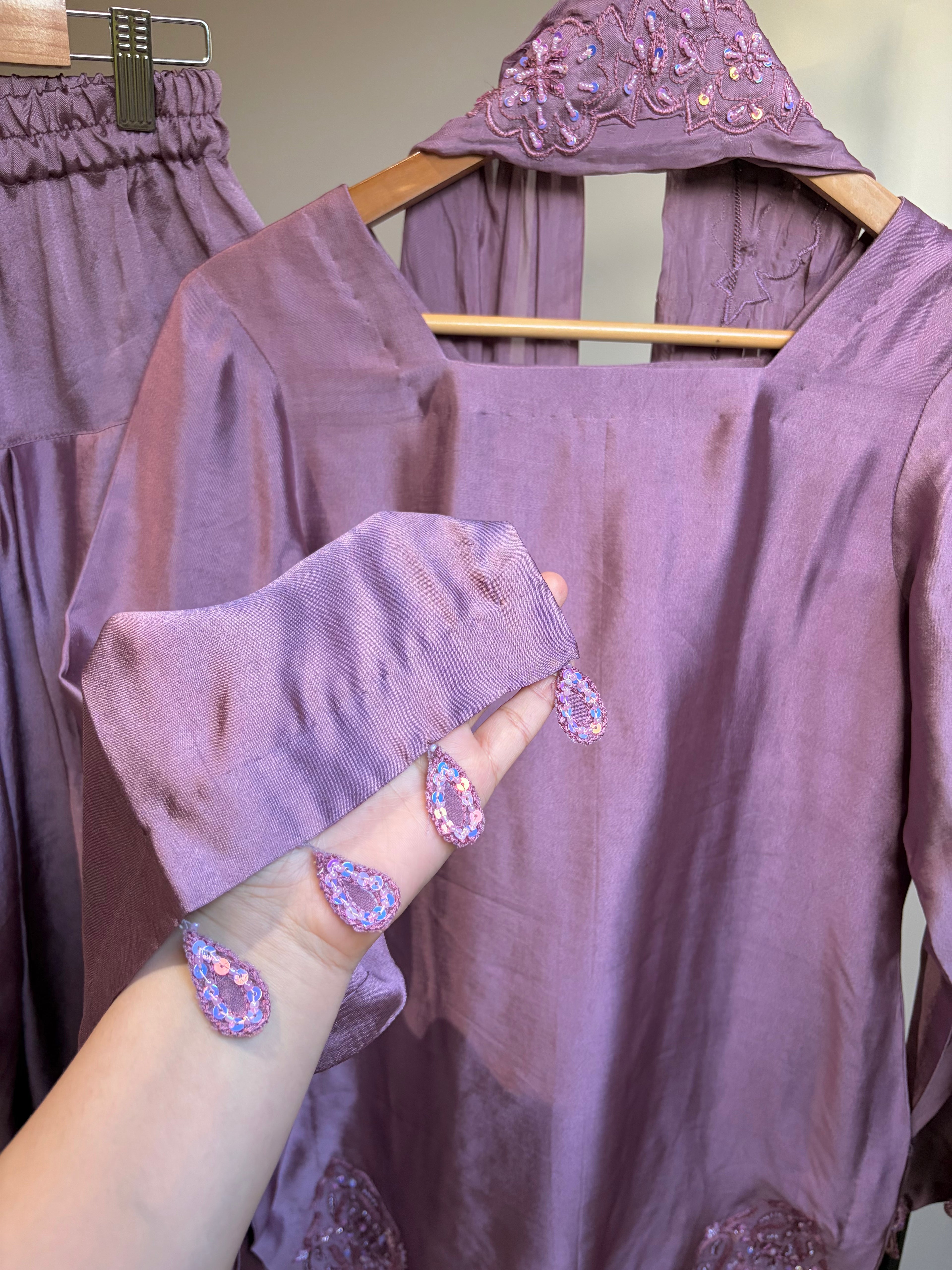 Royal Lavender Farshi Shalwar Suit