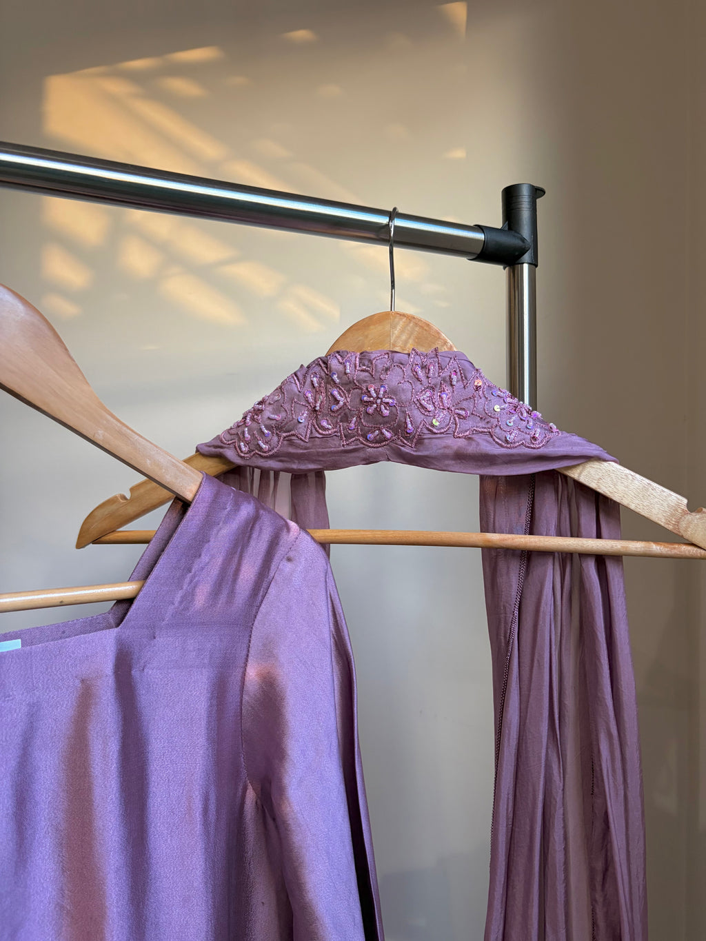Royal Lavender Farshi Shalwar Suit