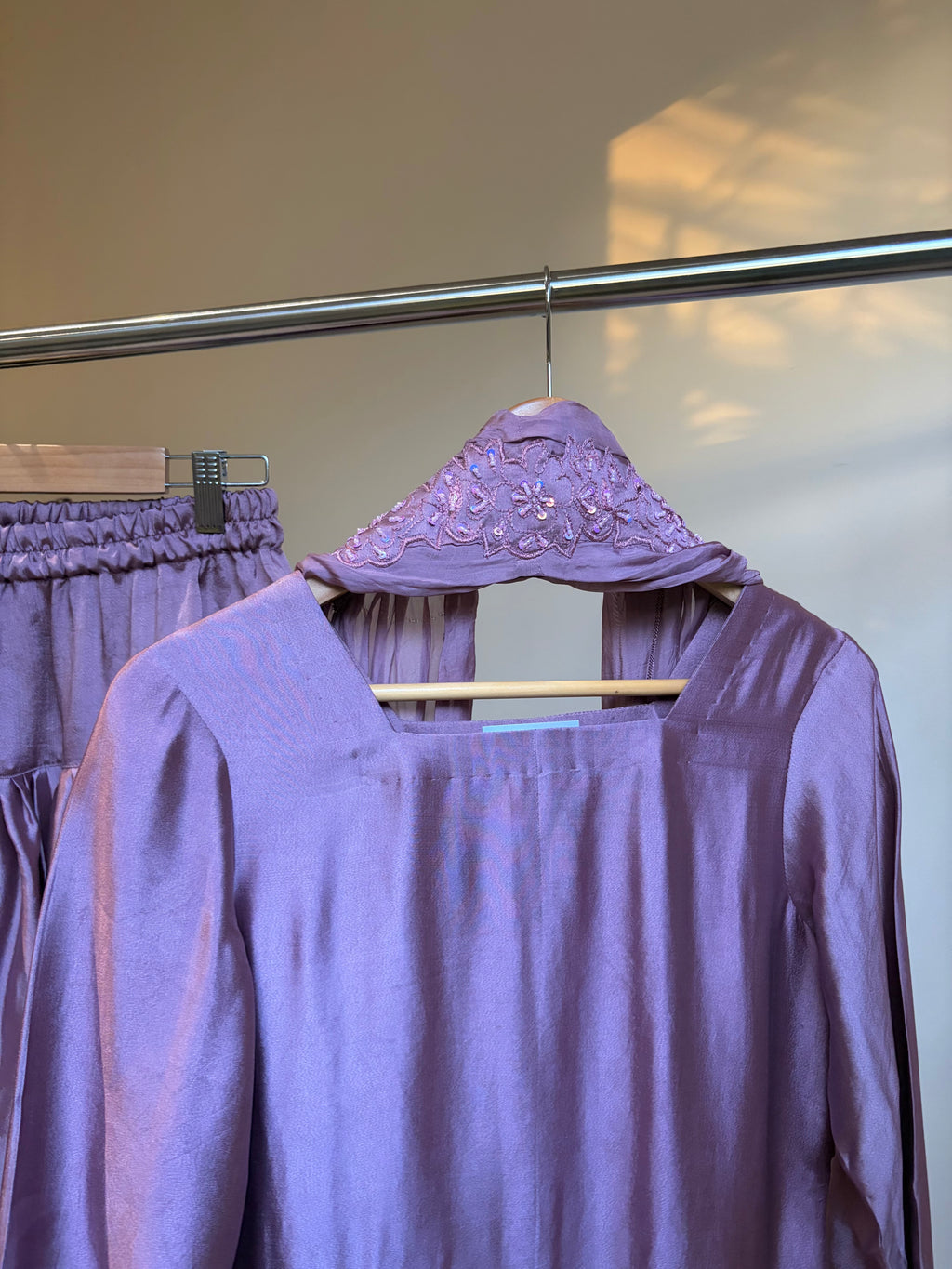 Royal Lavender Farshi Shalwar Suit