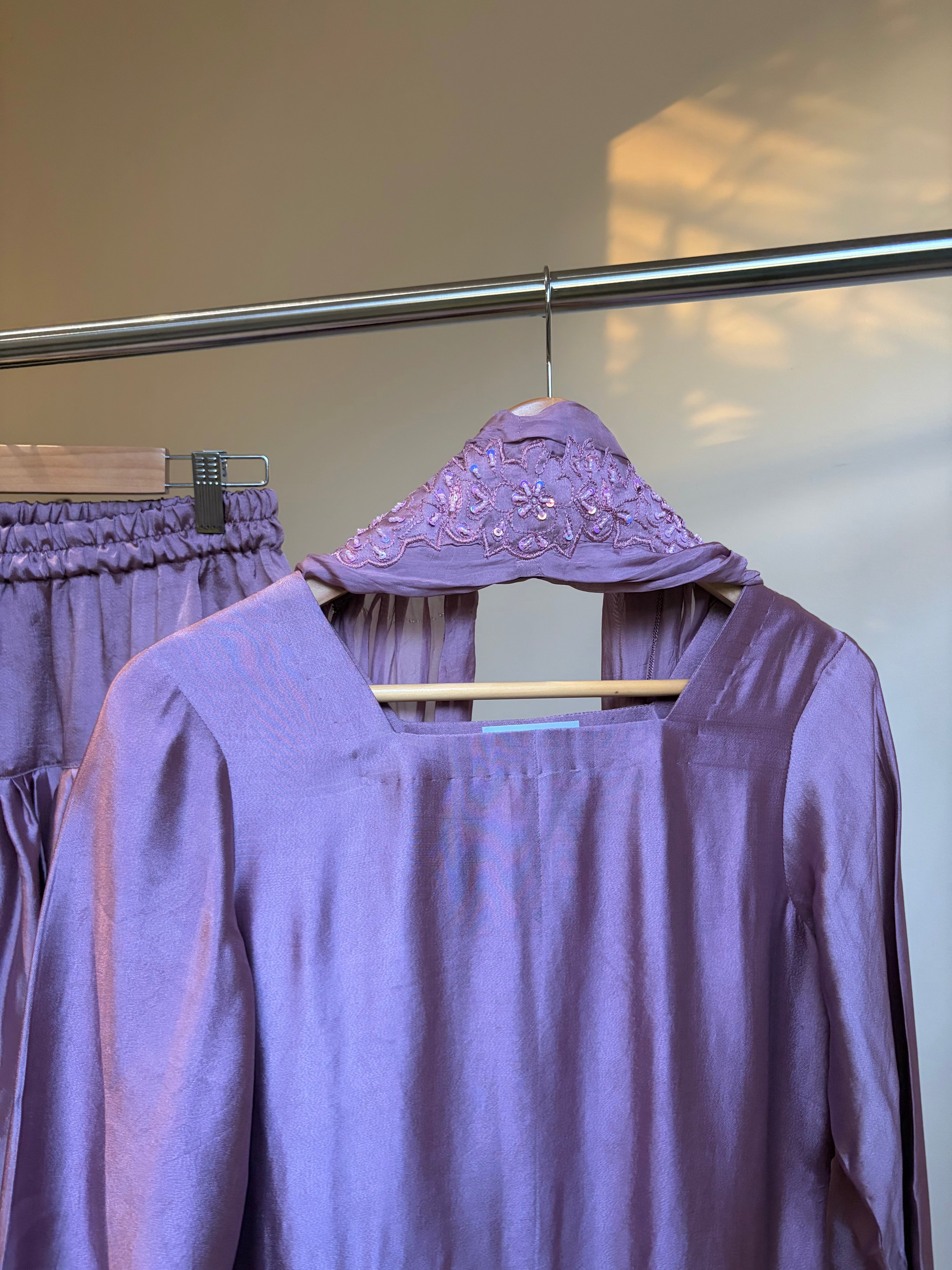 Royal Lavender Farshi Shalwar Suit