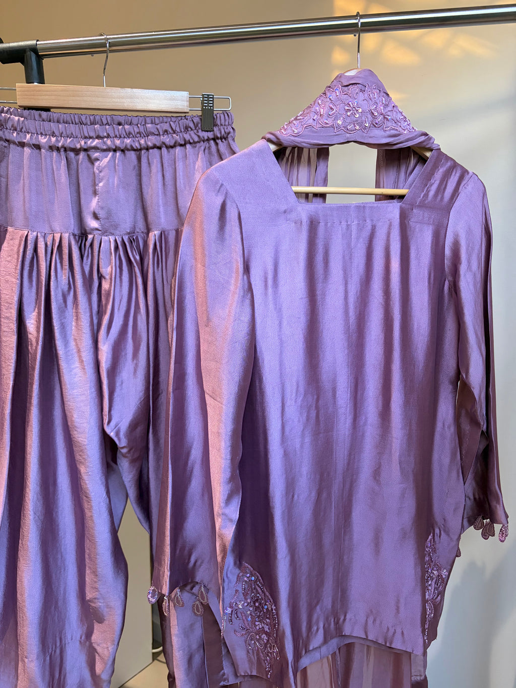 Royal Lavender Farshi Shalwar Suit