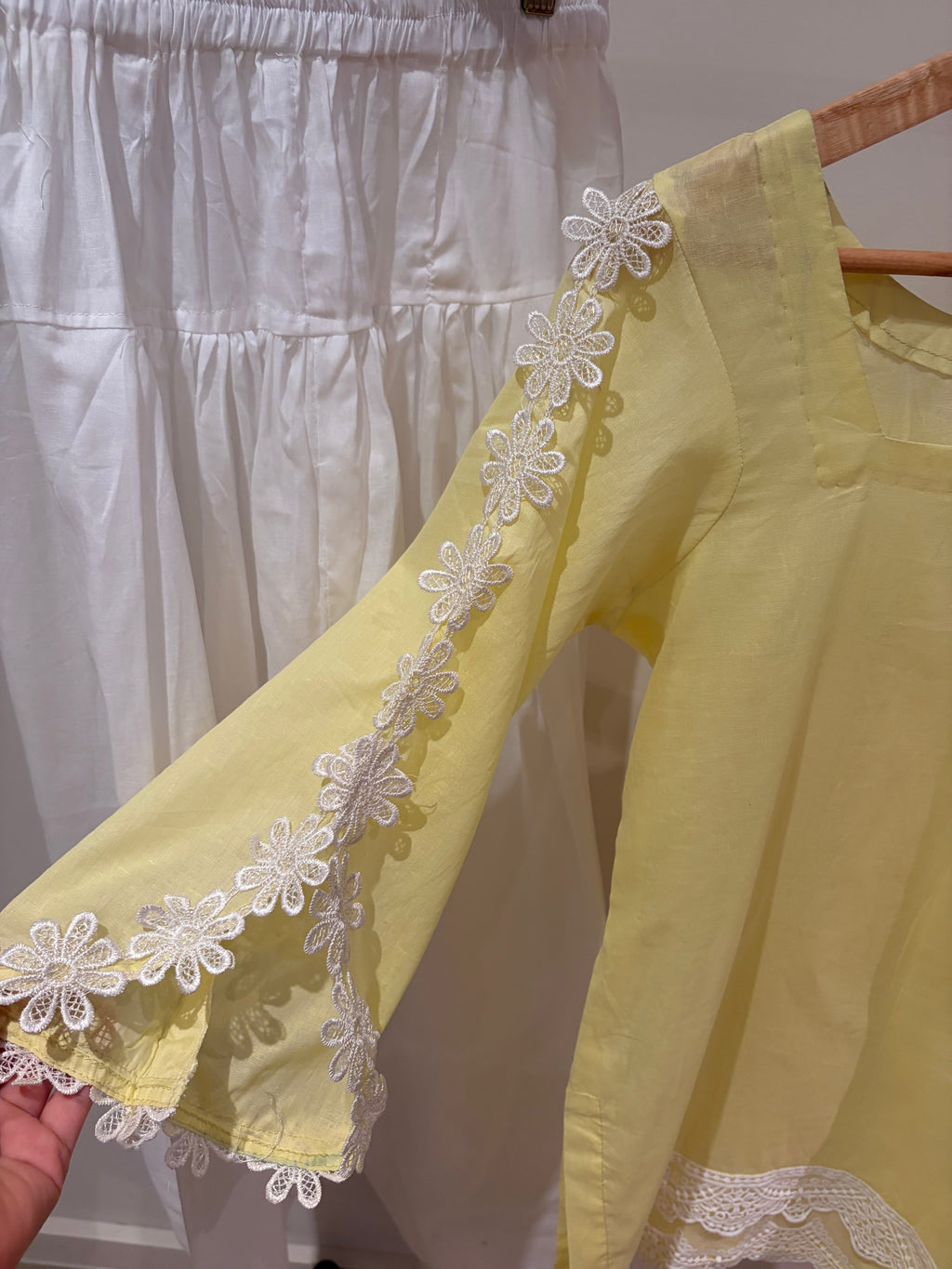 Lemon Blossom Farshi Co-ord Set