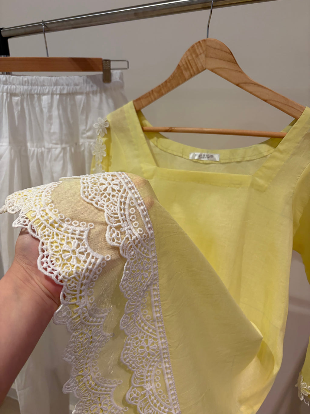 Lemon Blossom Farshi Co-ord Set