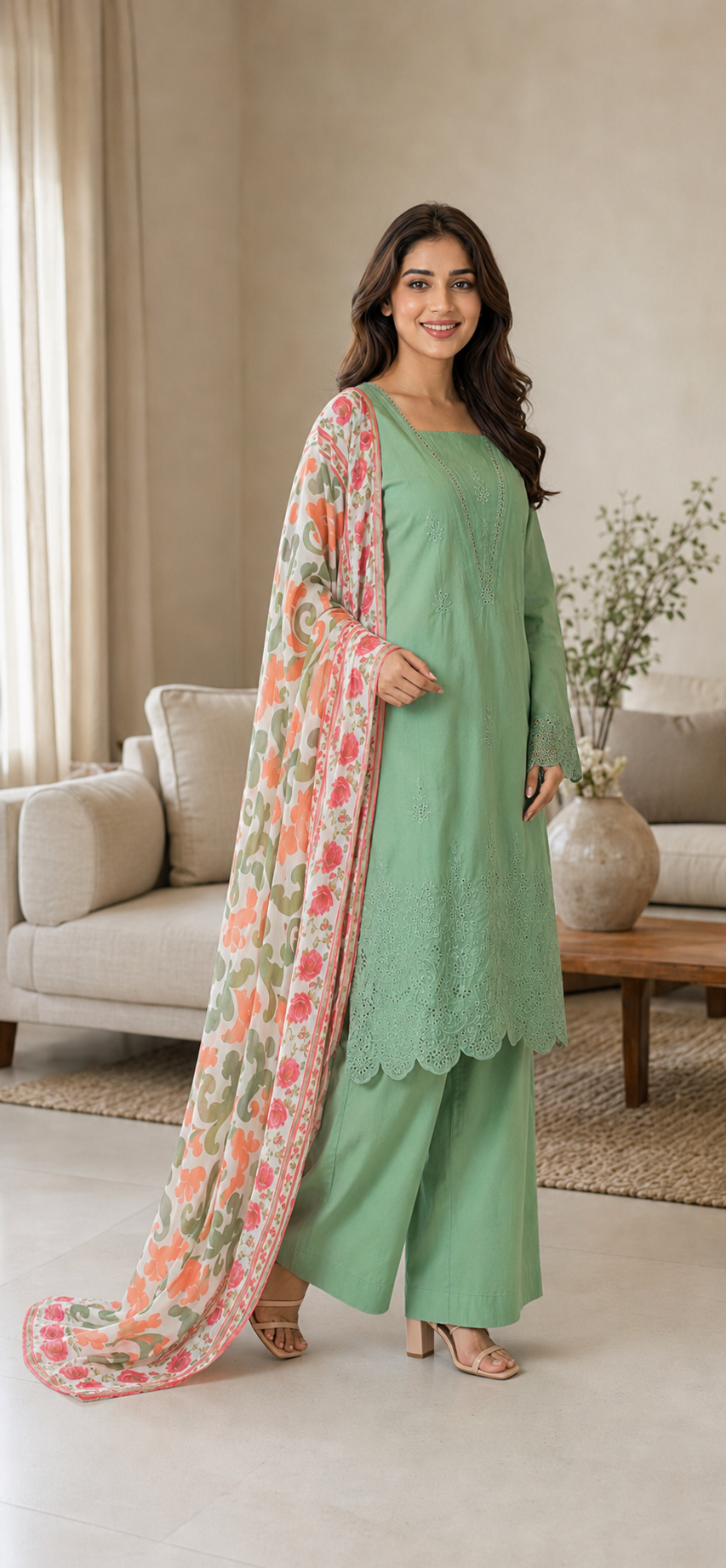 Embroidered Lawn Suit