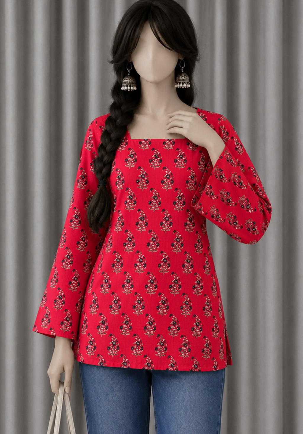 Ruby Bloom Printed Viscose Winter Kurti