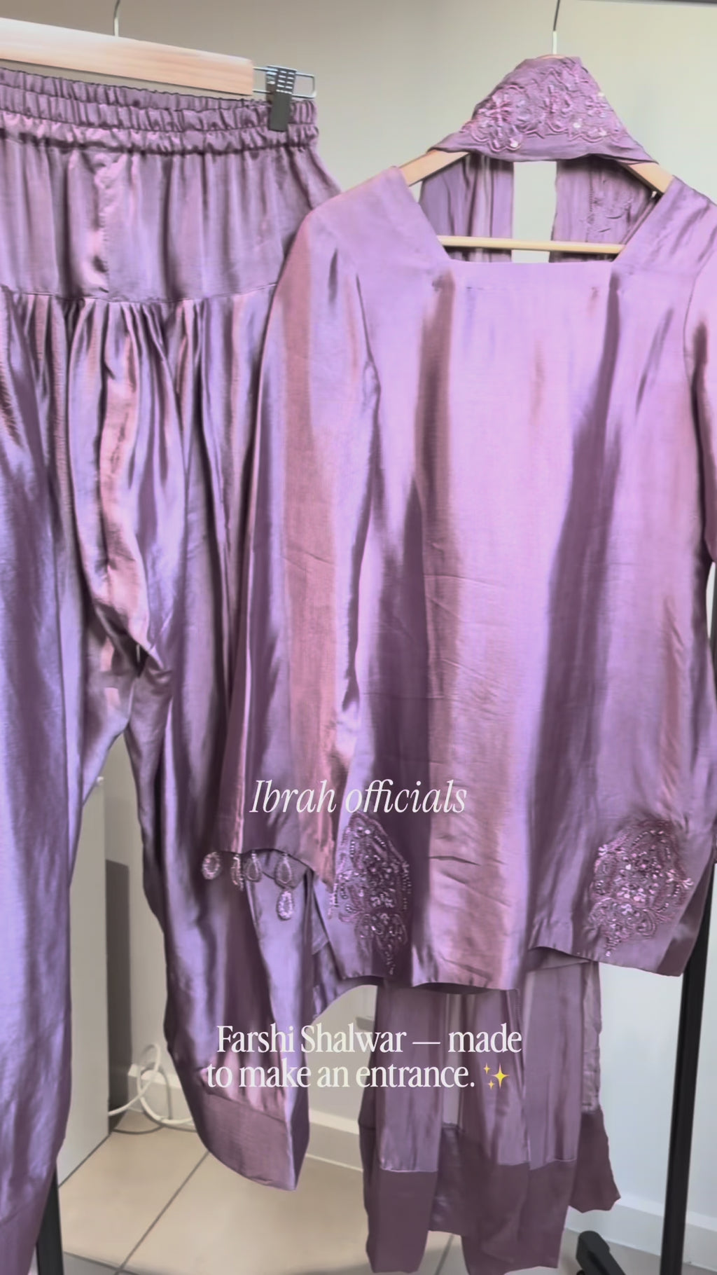Royal Lavender Farshi Shalwar Suit